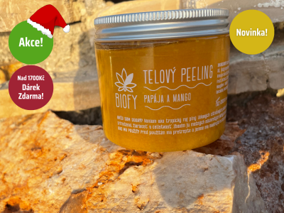 Tělový peeling – Papája a mango, 200ml